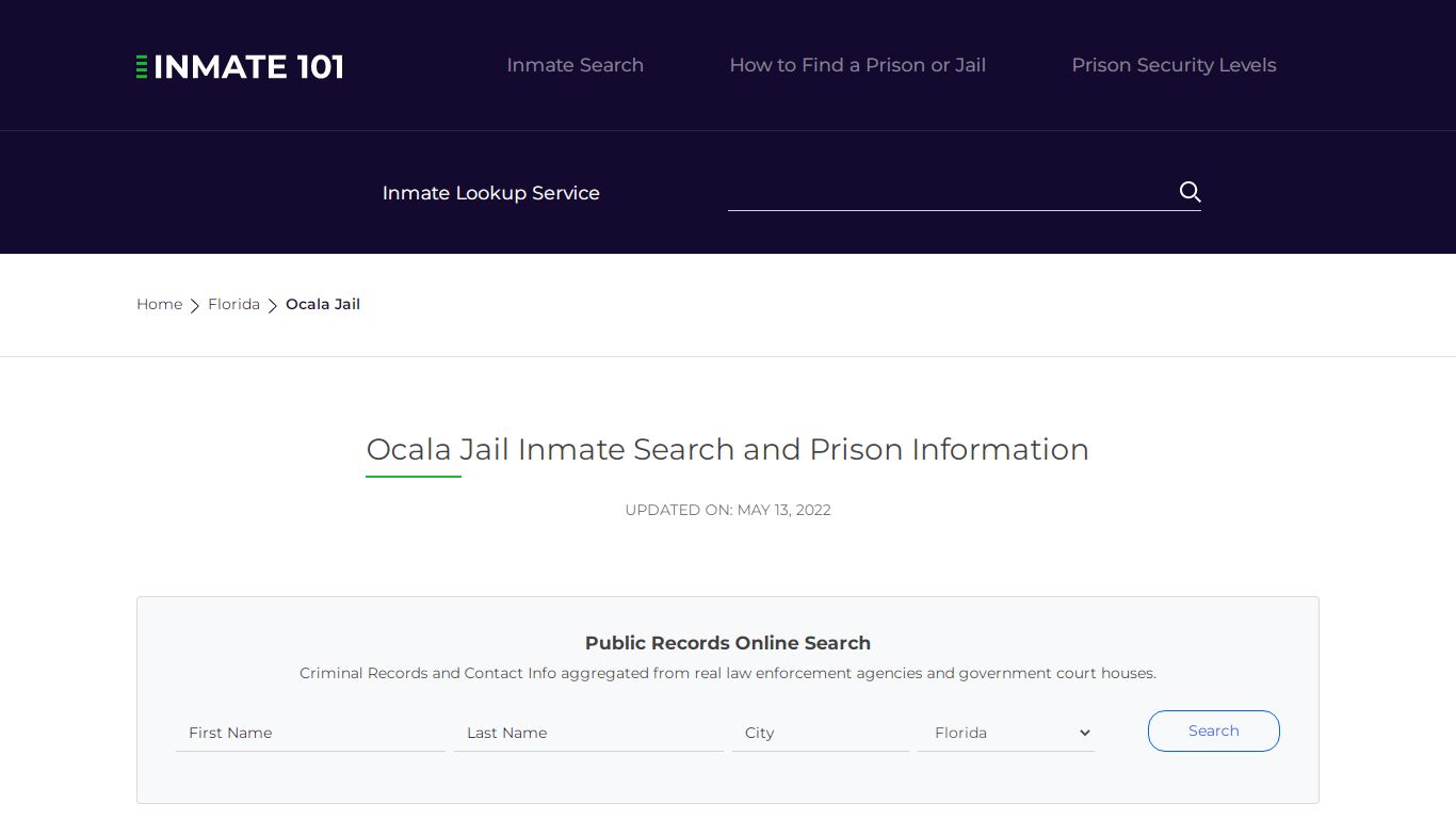 Ocala Jail Inmate Search, Visitation, Phone no. & Mailing ...